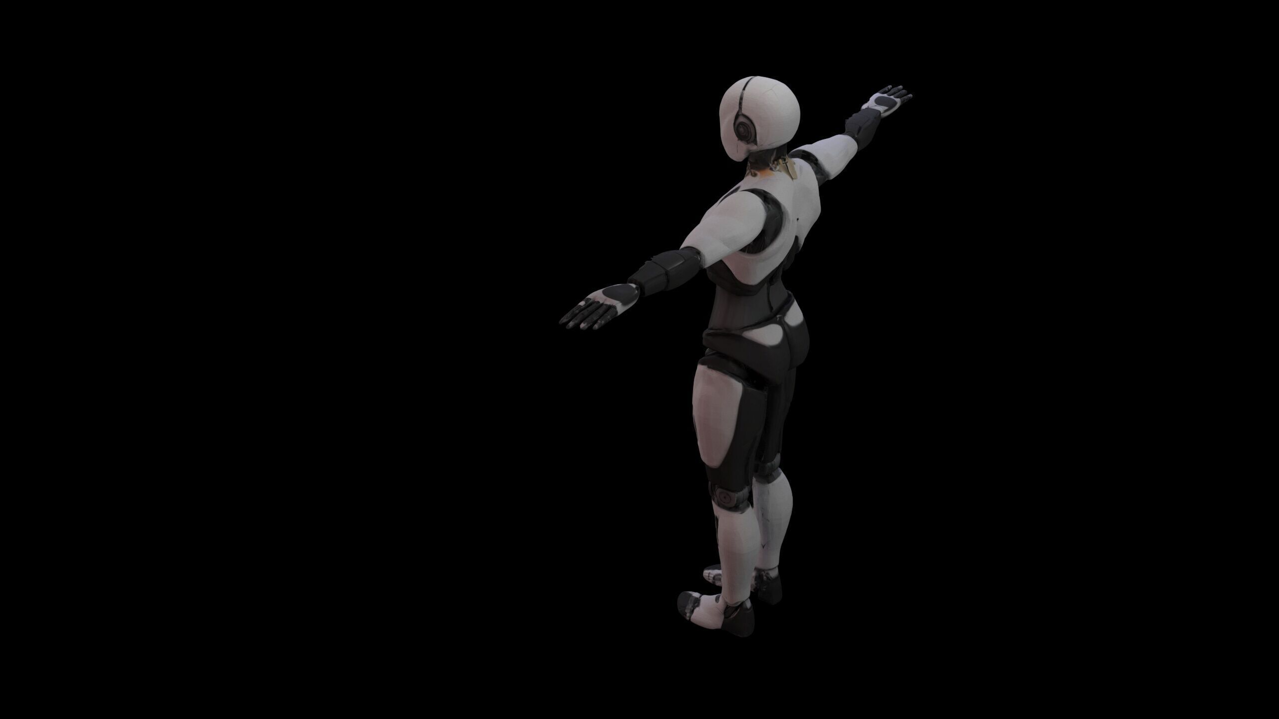 Female Robot 3D Model Free Download Free low-poly 3D model_6