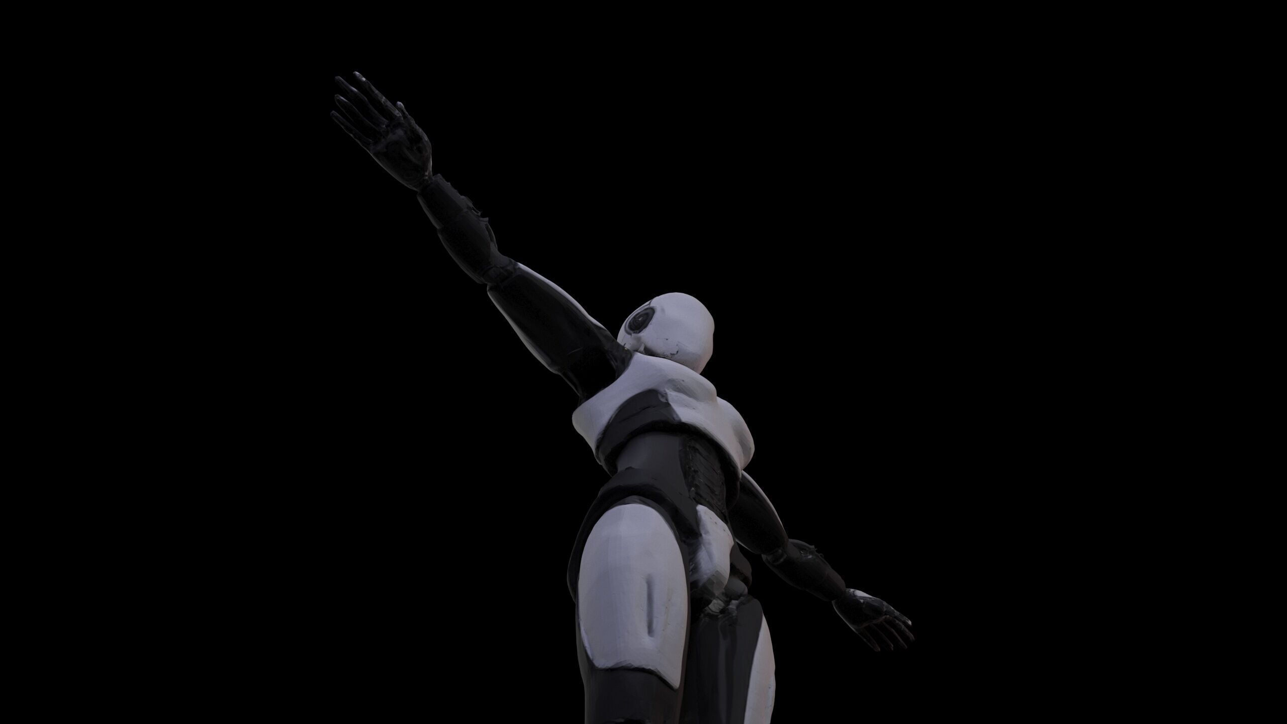 Female Robot 3D Model Free Download Free low-poly 3D model_12