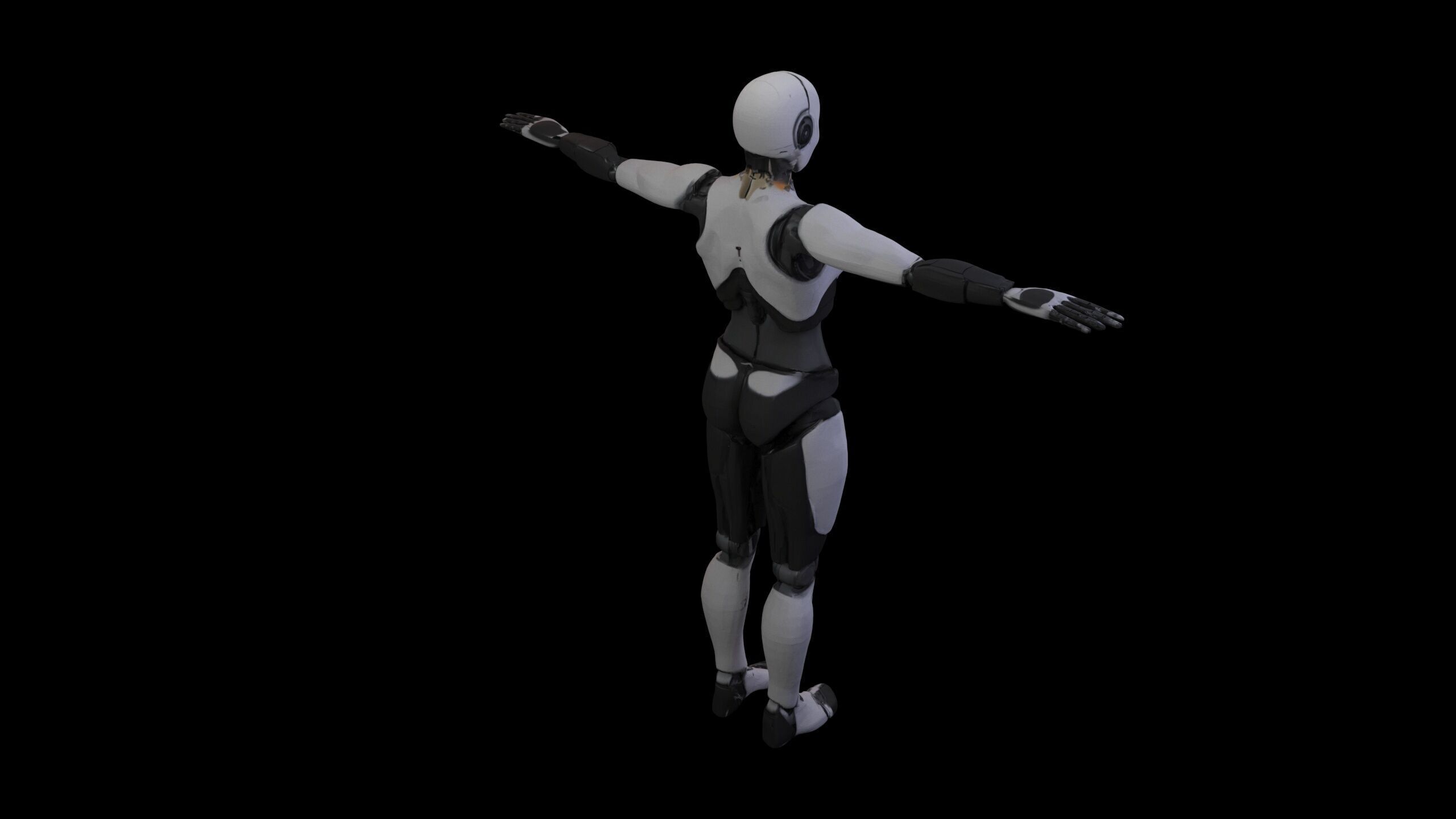 Female Robot 3D Model Free Download Free low-poly 3D model_7
