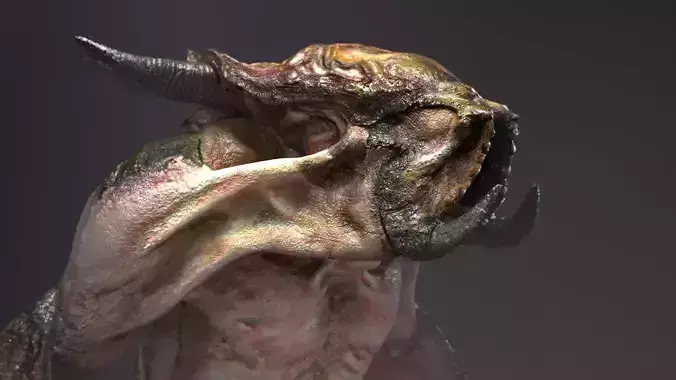 Sci-Fi Monster Hunter Low-poly 3D model Sci-Fi Monster Hunter Low-poly 3D model