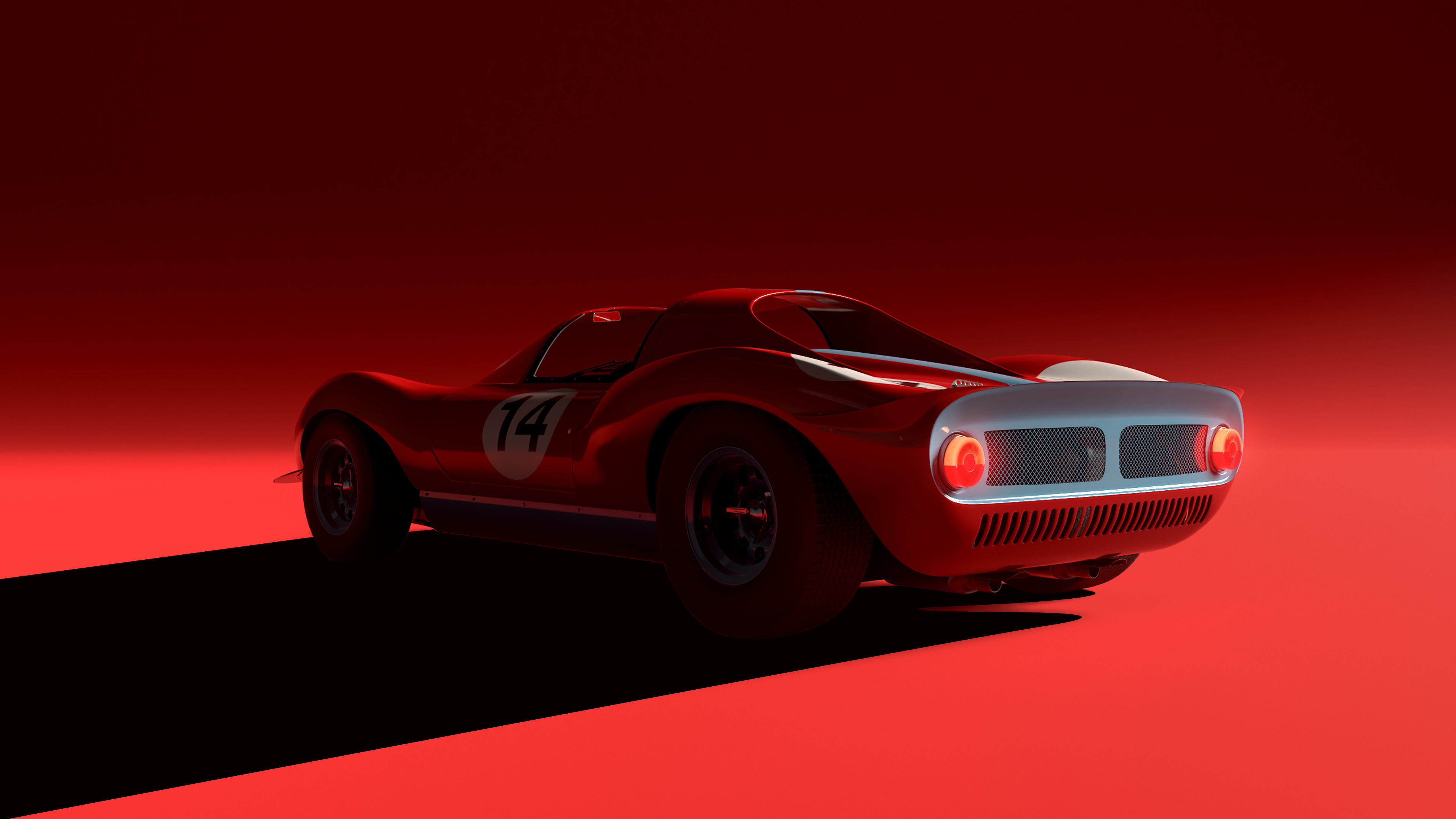 Ferrari Dino Low Poly Game Ready 3D Model PBR Full Interior Low-poly 3D model_5
