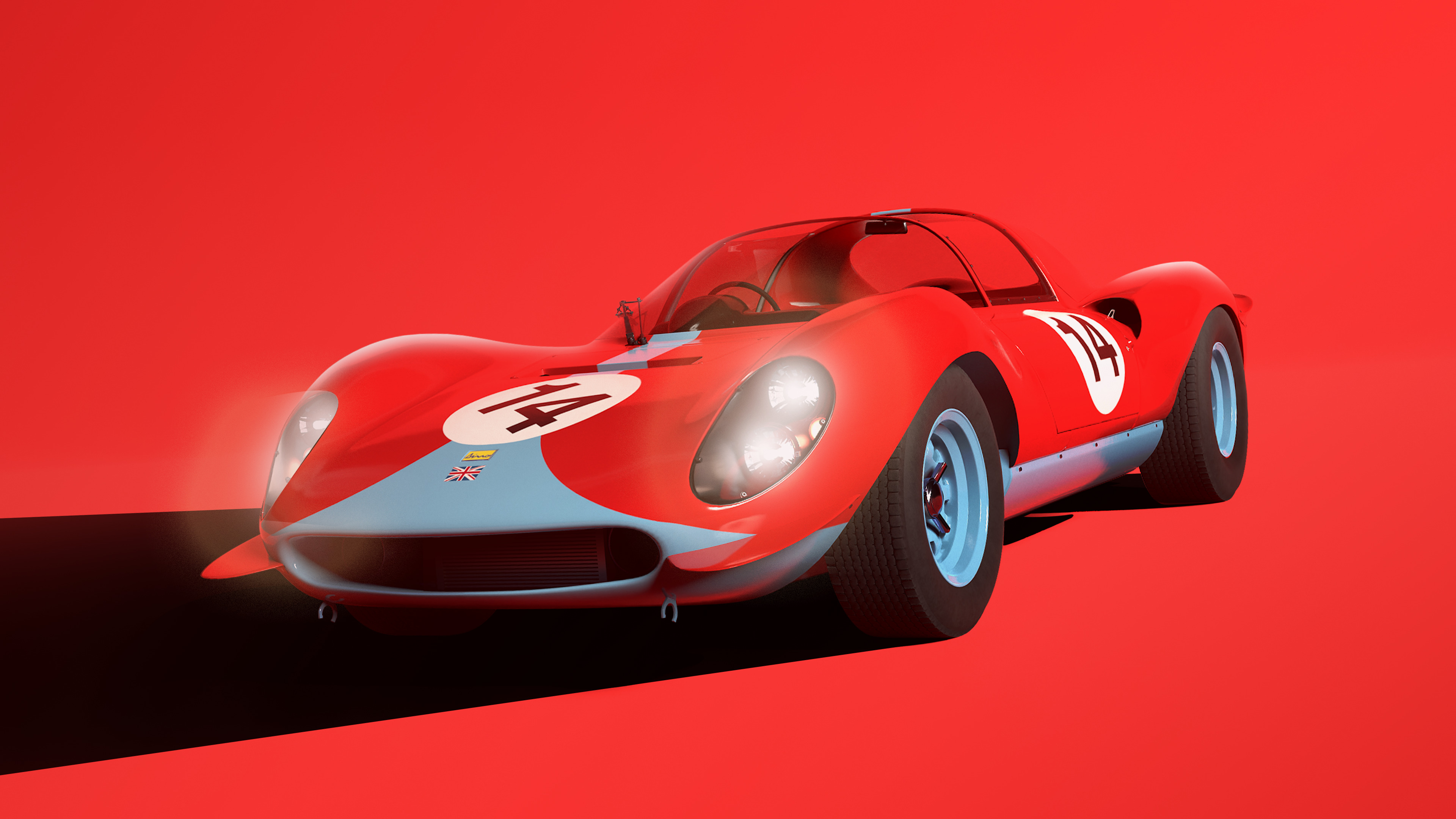 Ferrari Dino Low Poly Game Ready 3D Model PBR Full Interior Low-poly 3D model_2