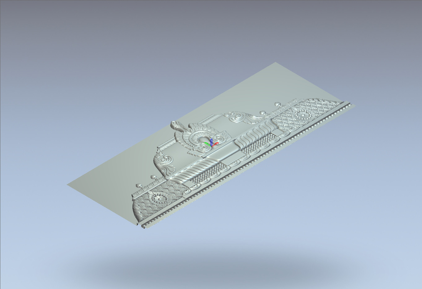 3D Model of Ornamental Architectural Relief 3D print model_3