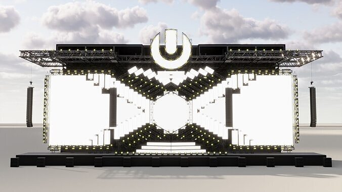 Ultra Music Festival 2018 Stage 3D model
