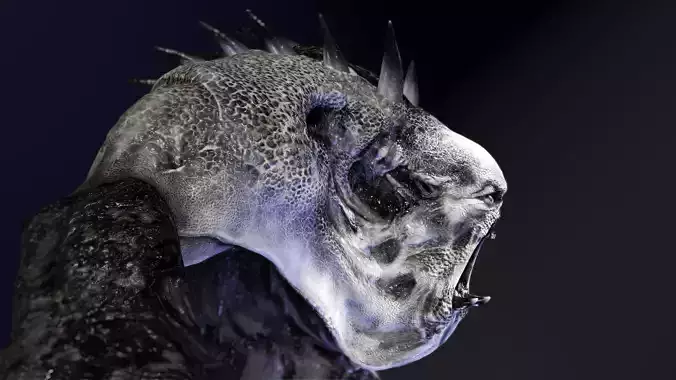 Sci-Fi Monster Scull Low-poly 3D model Sci-Fi Monster Scull Low-poly 3D model