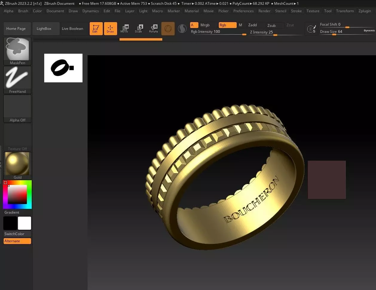 Ring Quatre 3D print model_0