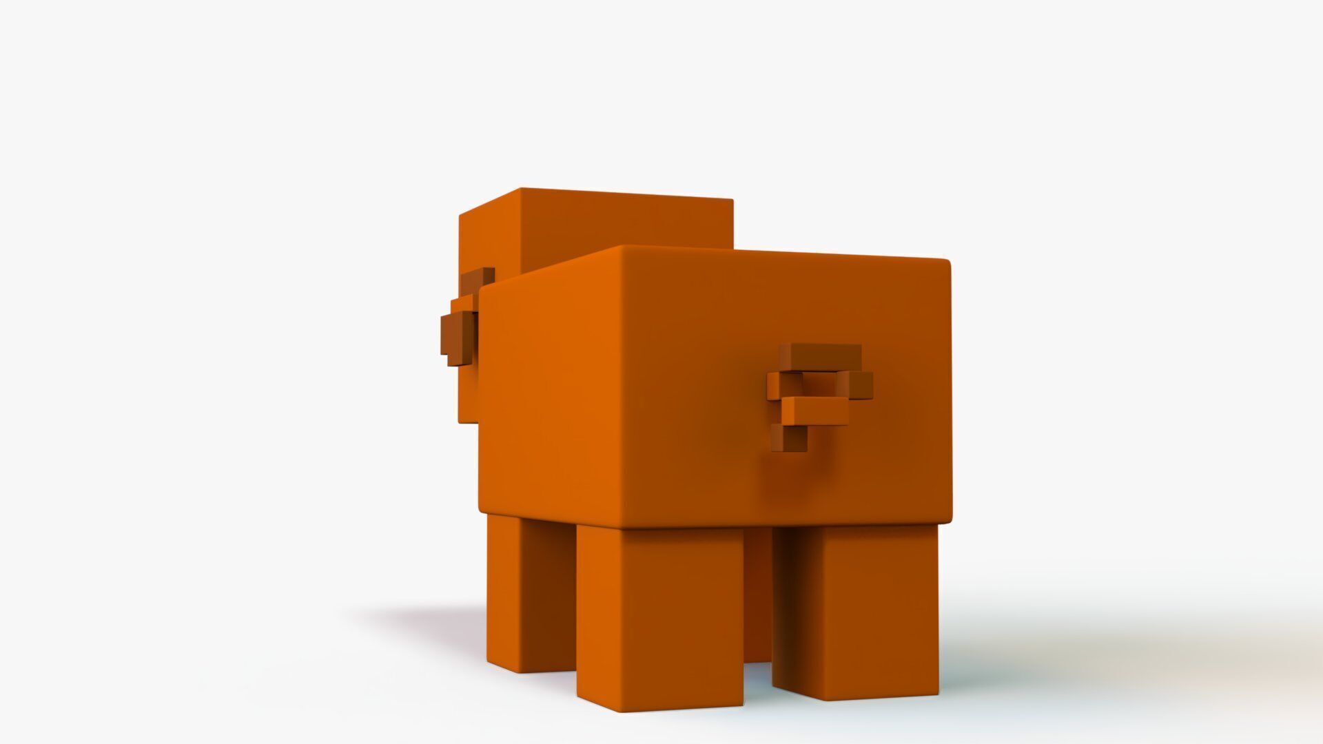Minecraft Warm Pig Low-poly 3D model_3