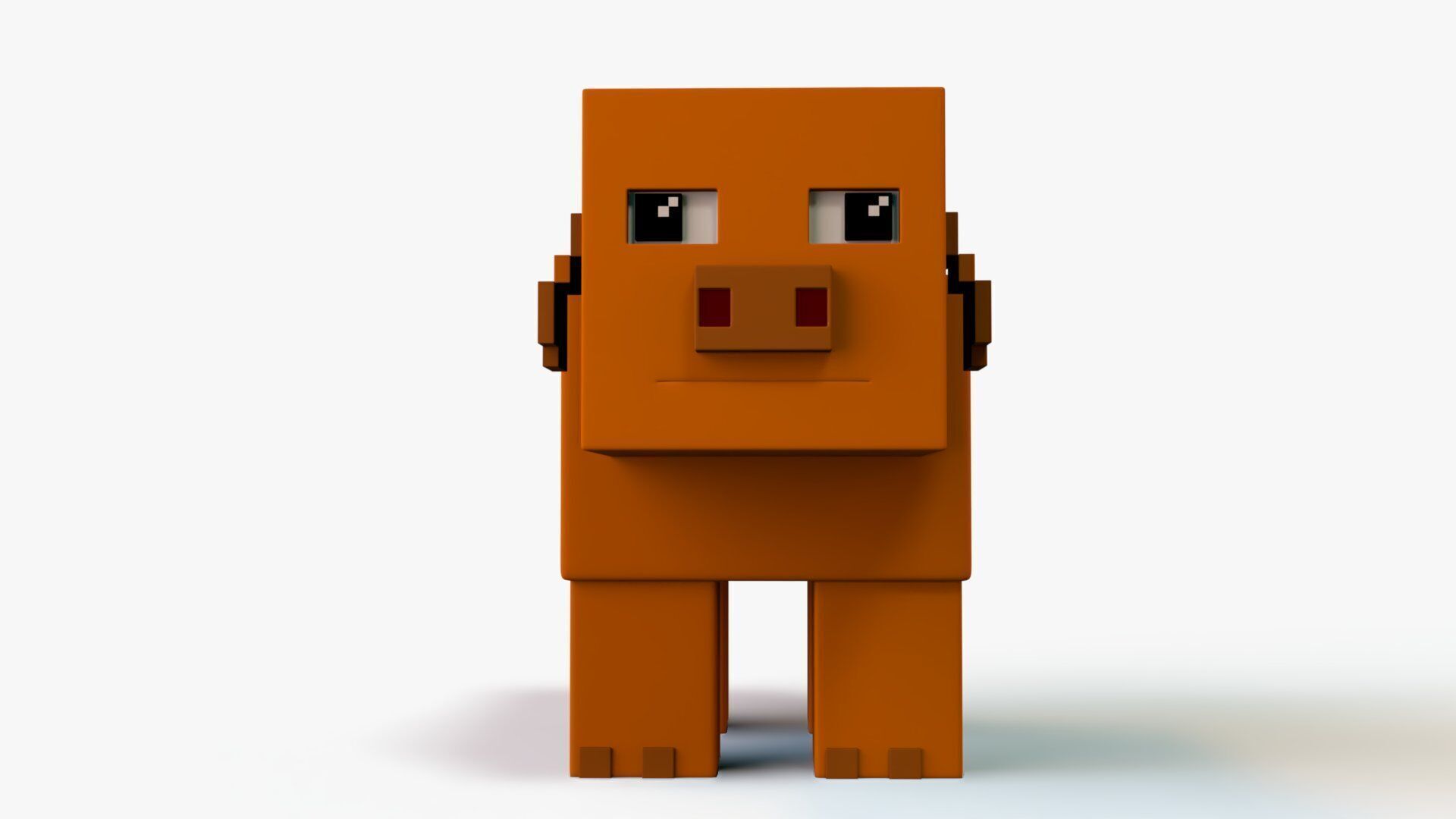 Minecraft Warm Pig Low-poly 3D model_1