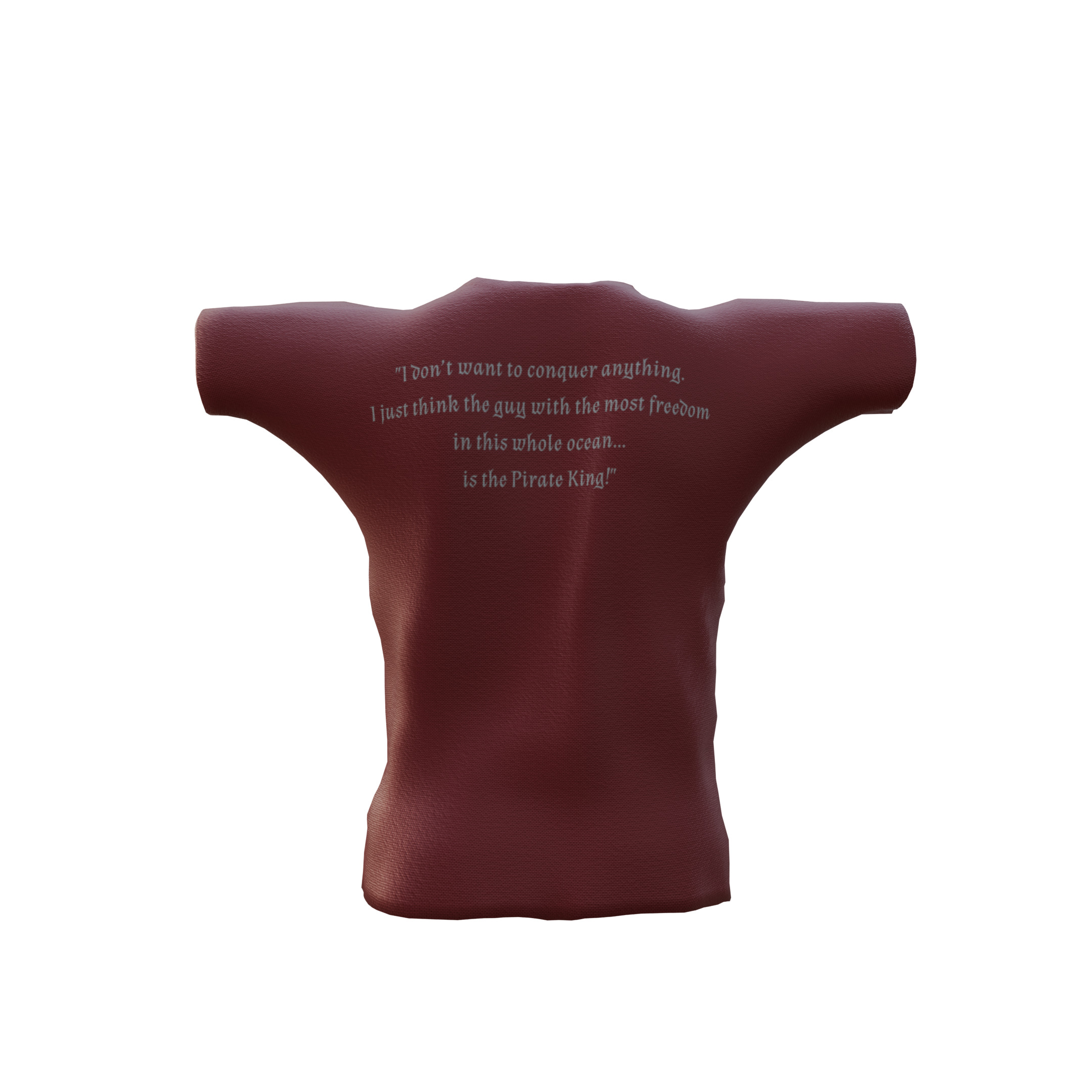 T-Pose T-Shirt One Piece PBR 3D model_1