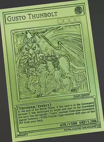 Gusto Thunbolt - yu-gi-oh 3D print model