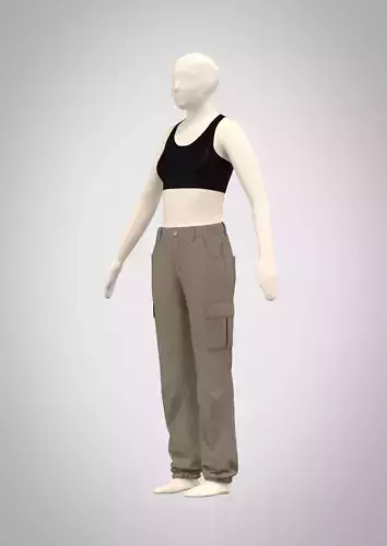 Cargo ful pant  3D print model