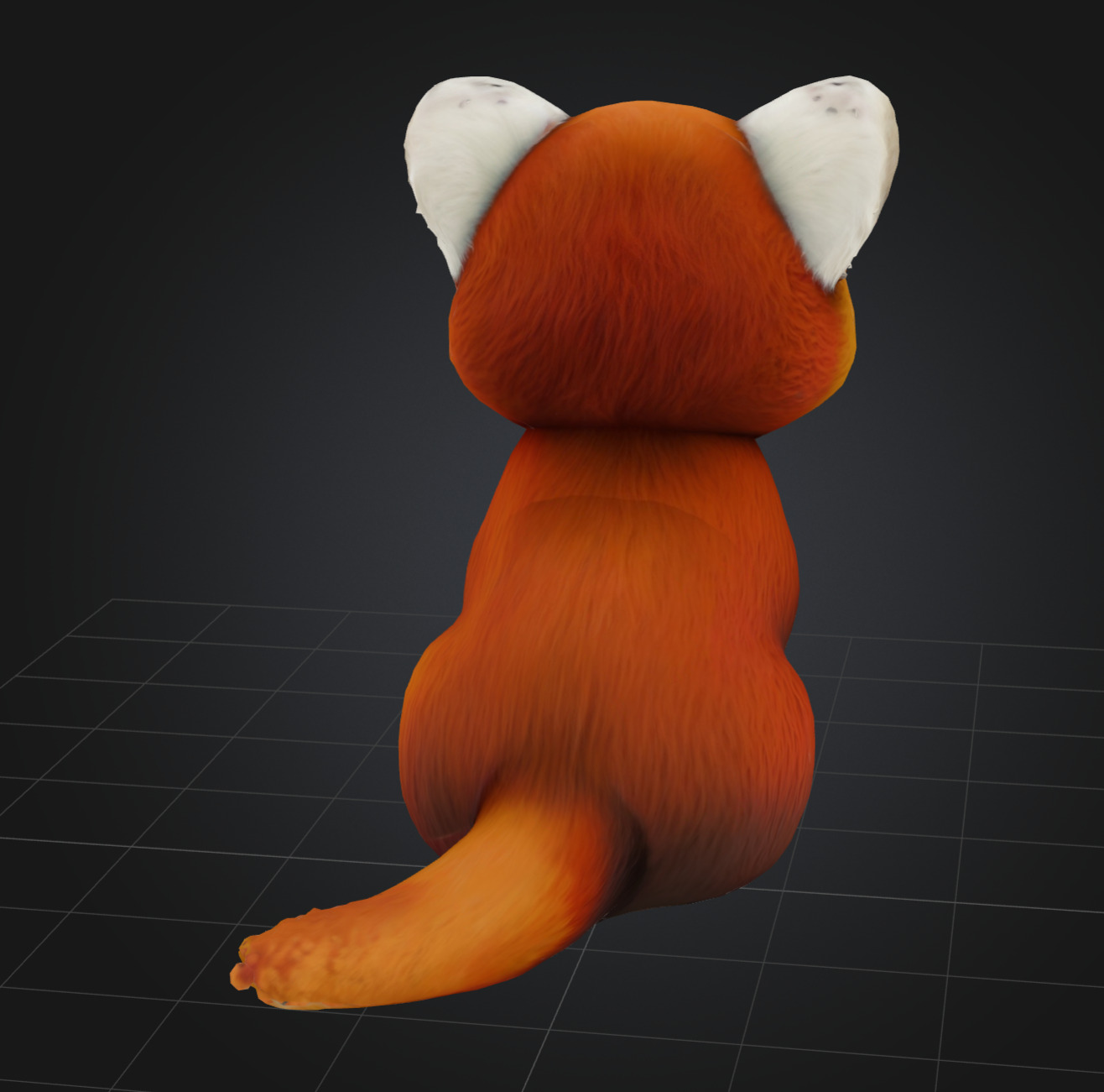 Cute Red Panda 3D model_4