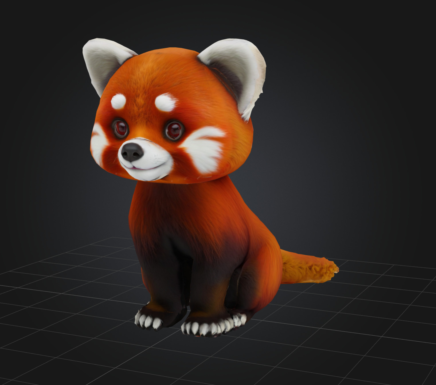 Cute Red Panda 3D model_1