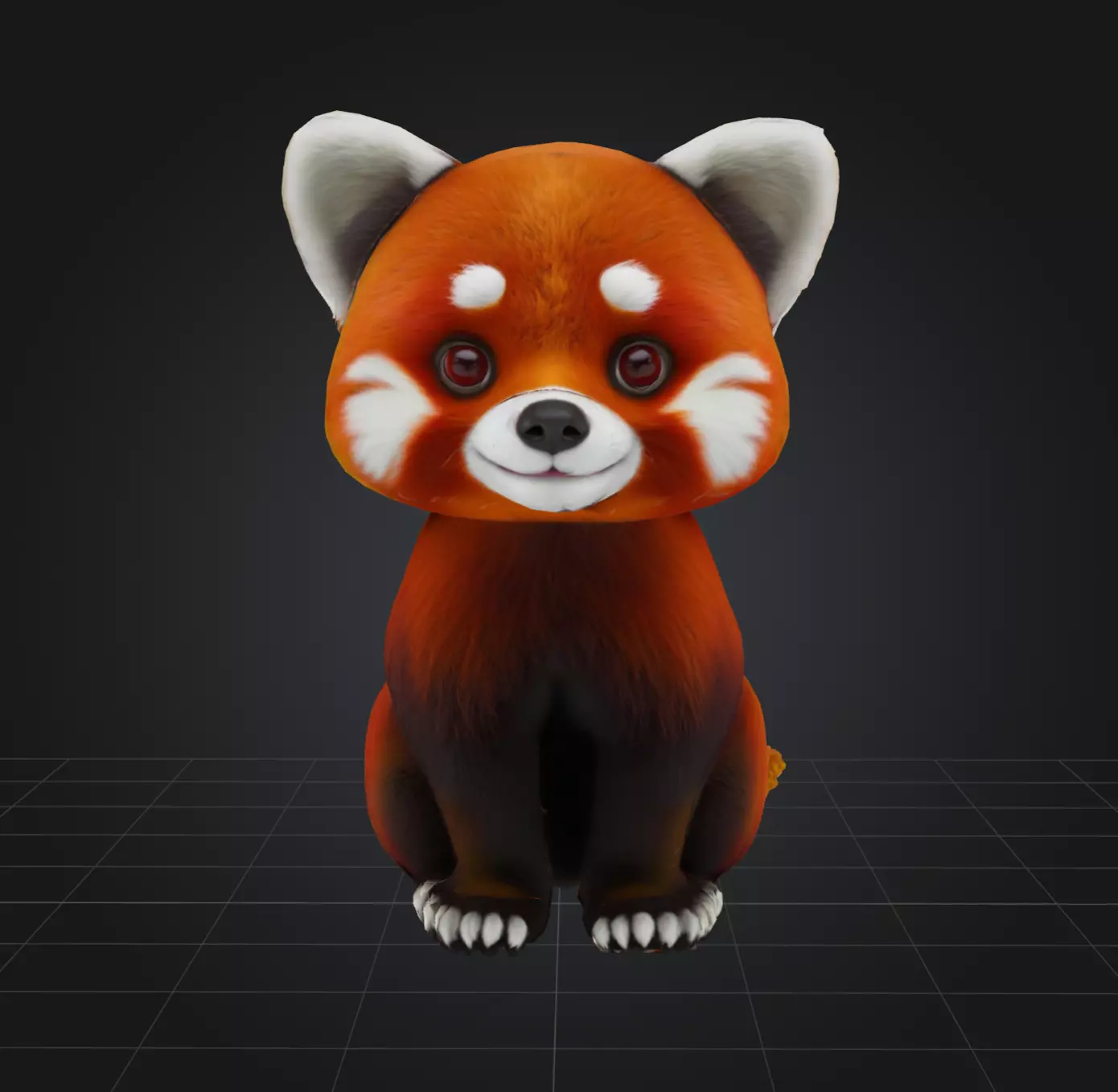 Cute Red Panda 3D model_0