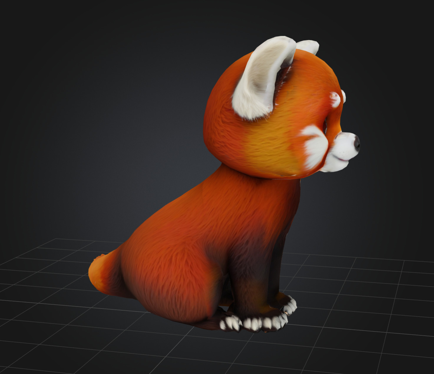 Cute Red Panda 3D model_2