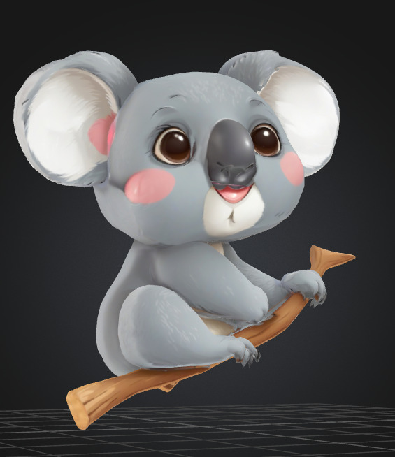 Cute Koala 3D model_3