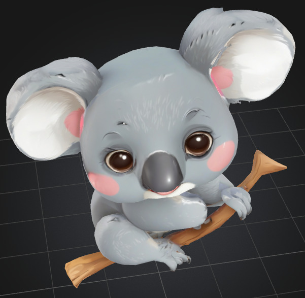 Cute Koala 3D model_4