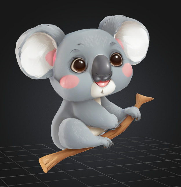 Cute Koala 3D model_2