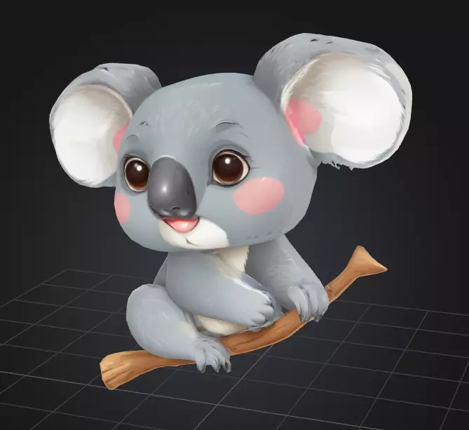 Cute Koala 3D model_0
