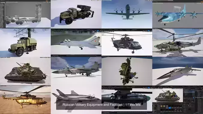 Russian Military Equipment and Facilities 3D Model Collection