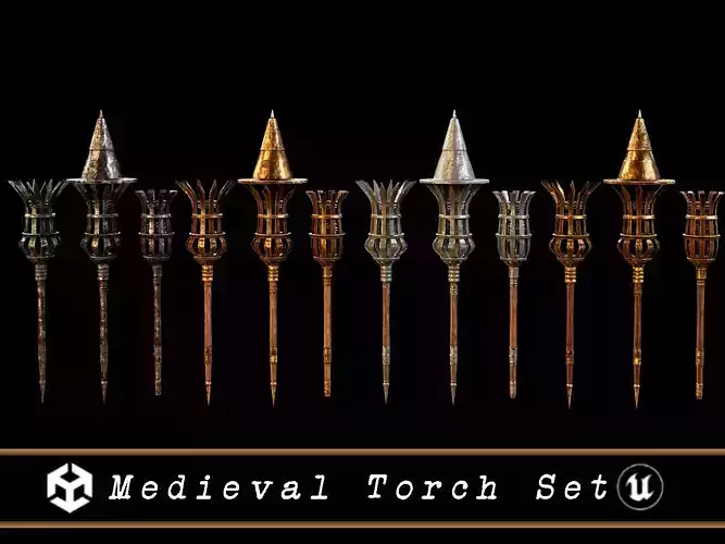 Medieval Torches Set - 4 variations