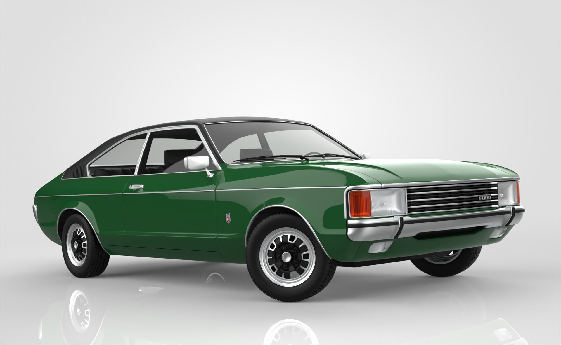 Granada Coupe Mk1 1972 -1974 3D model_9
