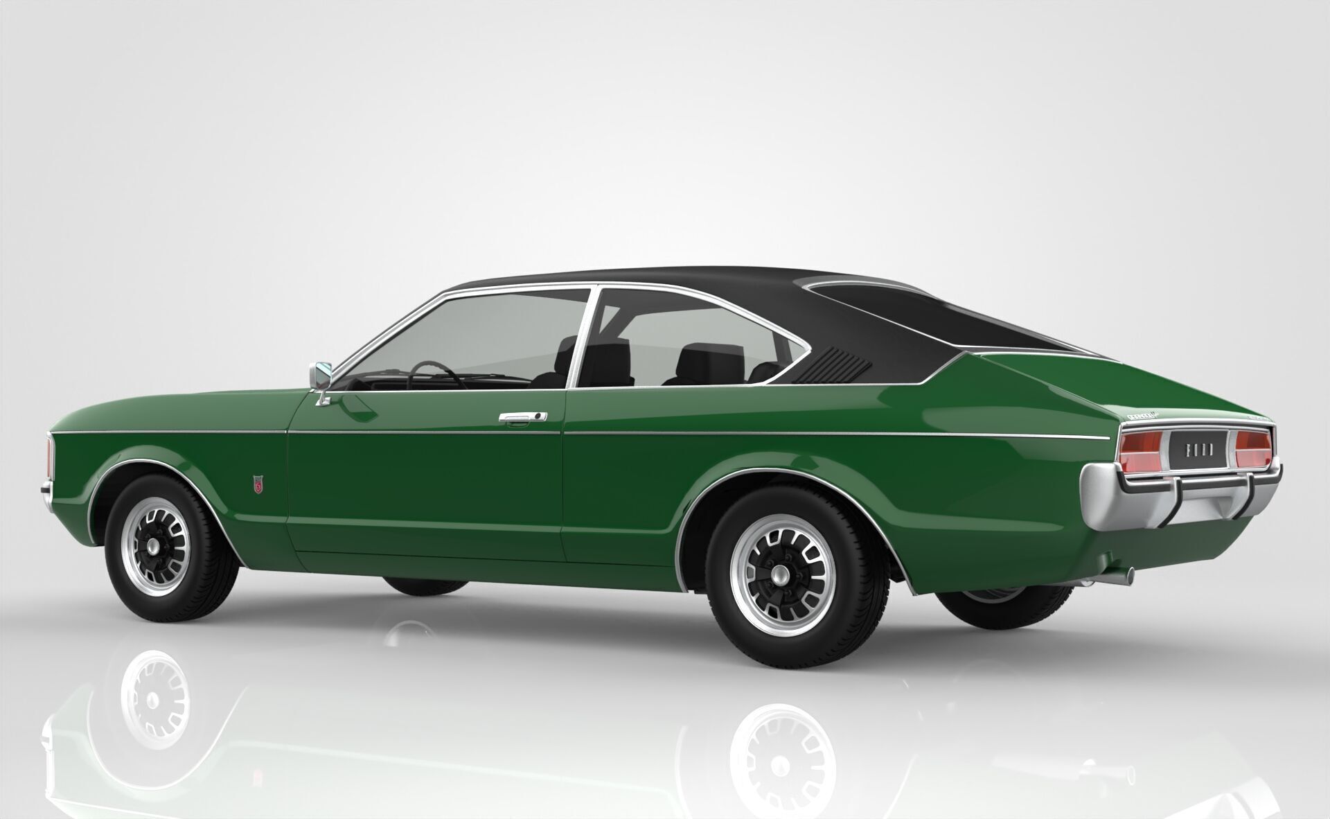 Granada Coupe Mk1 1972 -1974 3D model_2