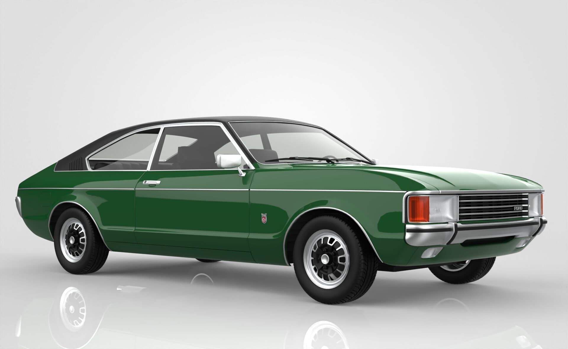 Granada Coupe Mk1 1972 -1974 3D model_8