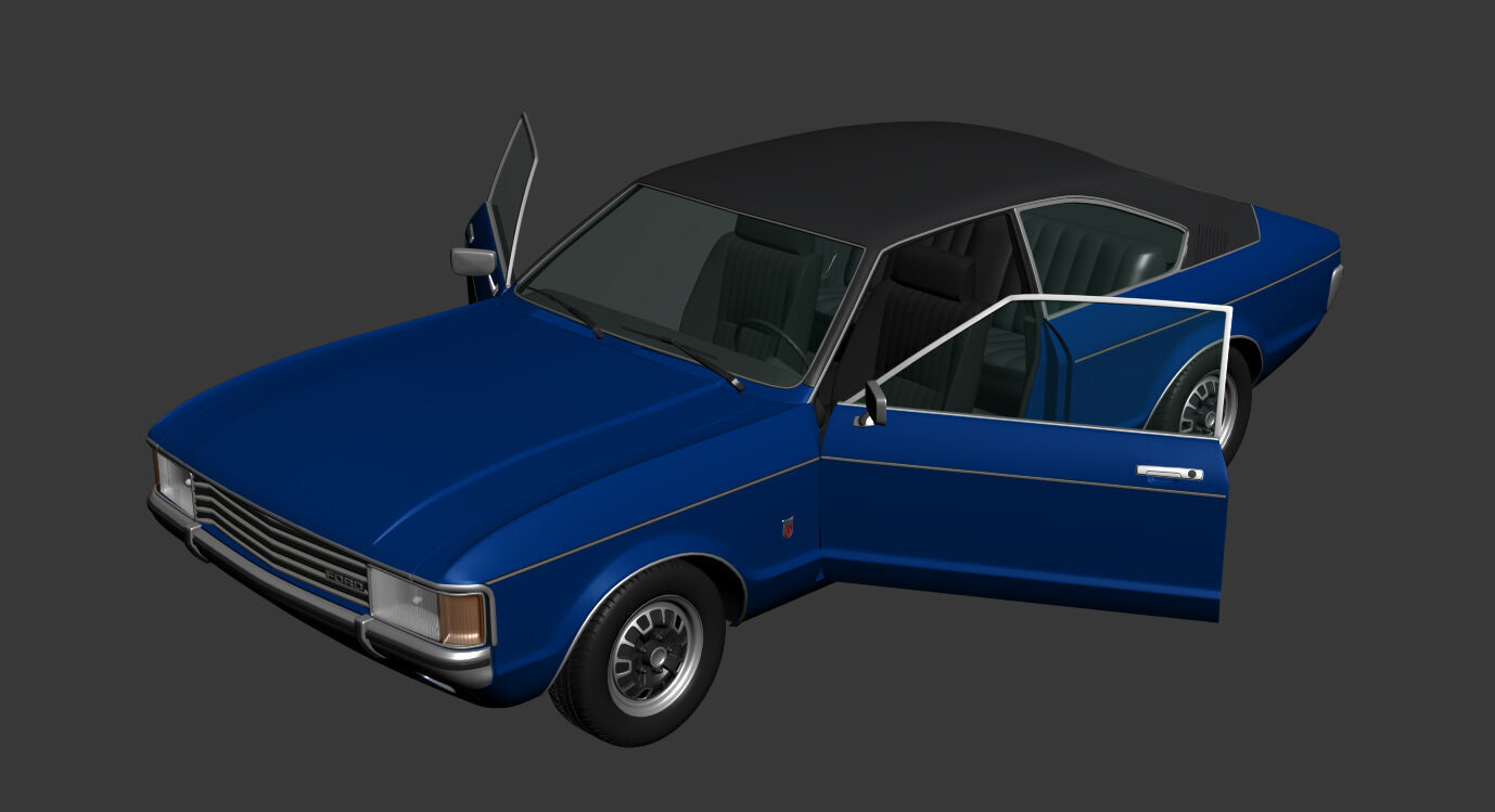 Granada Coupe Mk1 1972 -1974 3D model_11