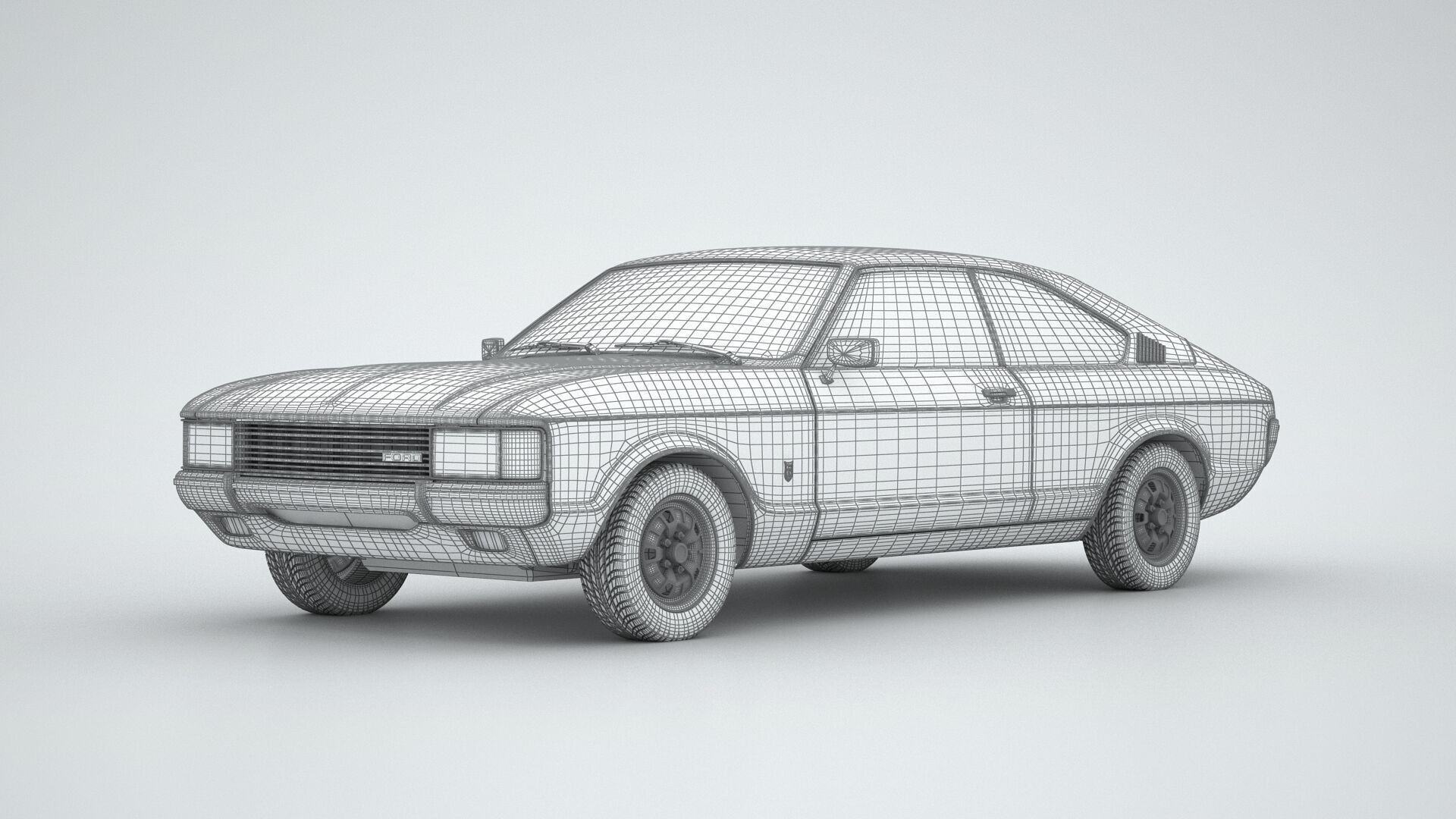 Granada Coupe Mk1 1972 -1974 3D model_13