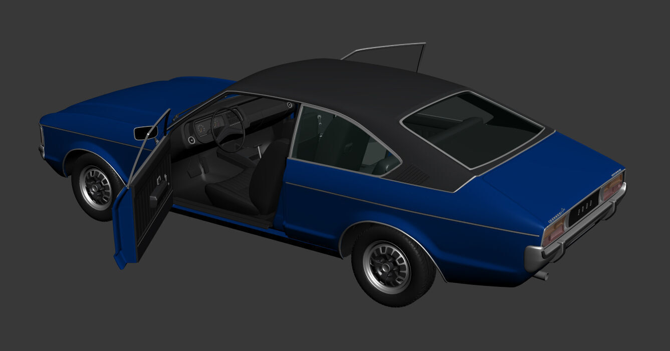 Granada Coupe Mk1 1972 -1974 3D model_12