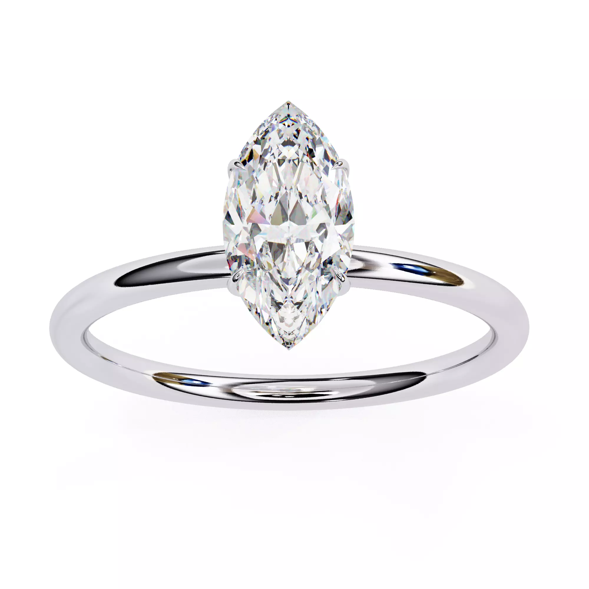 MARQUISE DIAMOND RING -CAD-89 3D print model