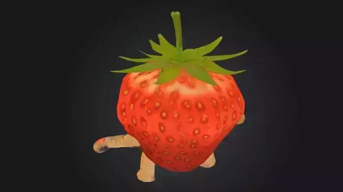 Strawberry Cat Meme Figurine STL OBJ