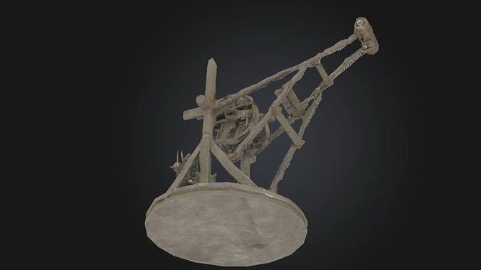 Orc Siege Crane Construction Model STL OBJ 3D model