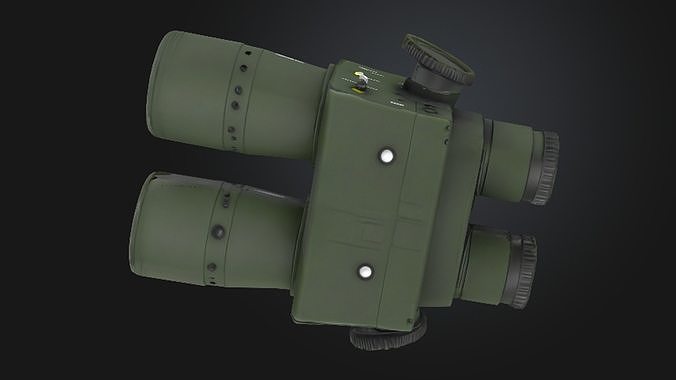 Night Vision Binocular Goggles STL OBJ 3D model