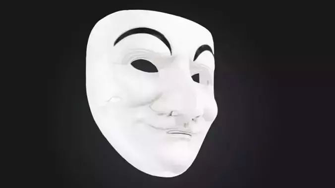 Mystery Mask Anonymous Creepy STL OBJ