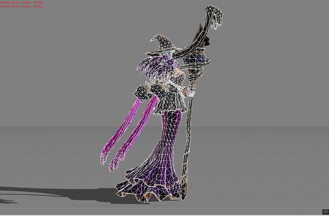 Pharsa Enchanting Witch Low-poly 3D model_7