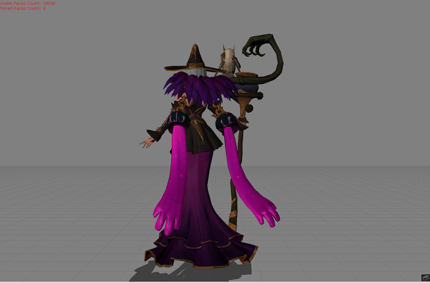 Pharsa Enchanting Witch Low-poly 3D model_5