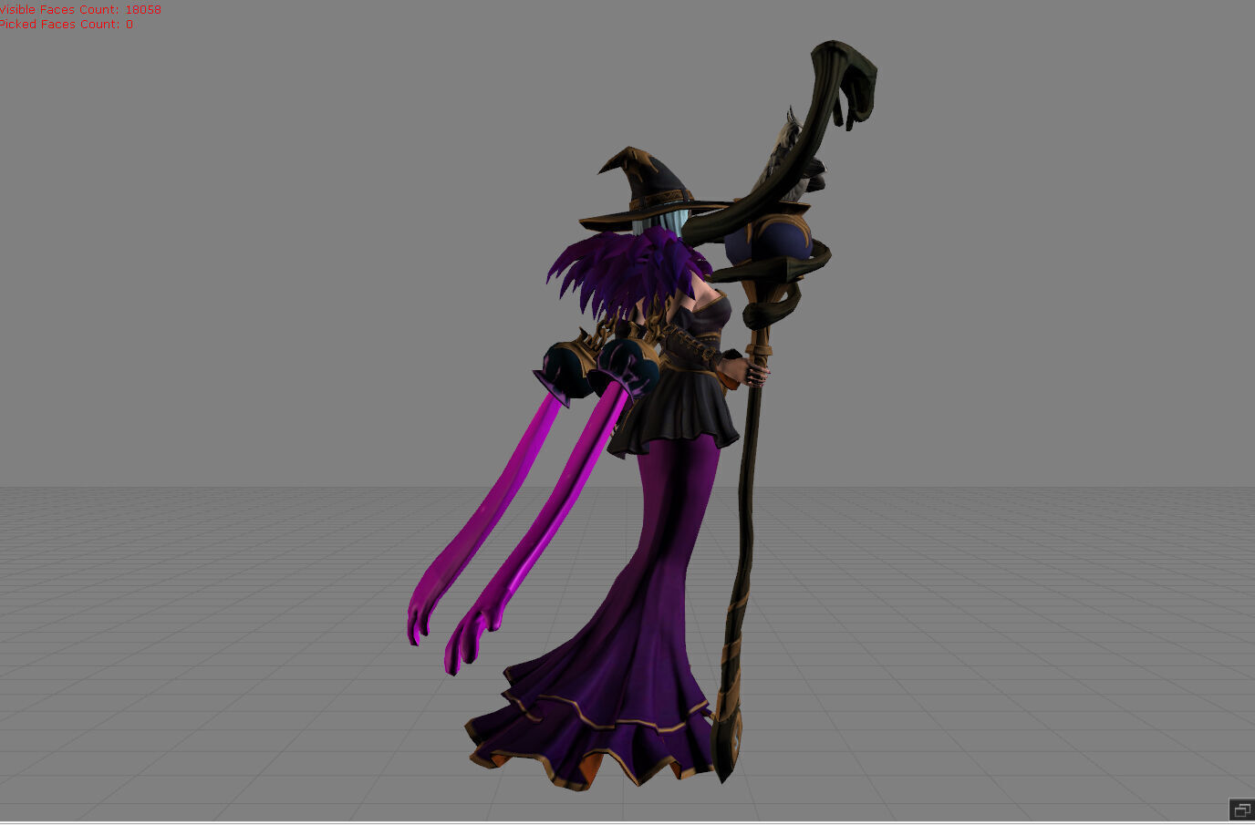 Pharsa Enchanting Witch Low-poly 3D model_3