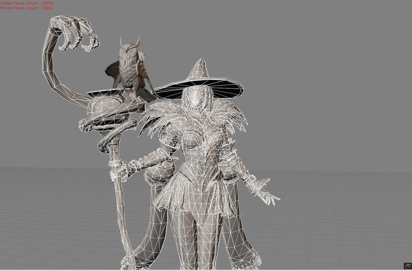 Pharsa Enchanting Witch Low-poly 3D model_1