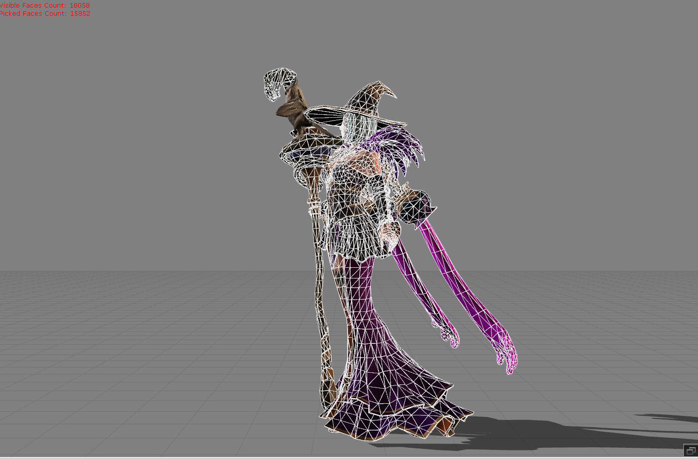 Pharsa Enchanting Witch Low-poly 3D model_9