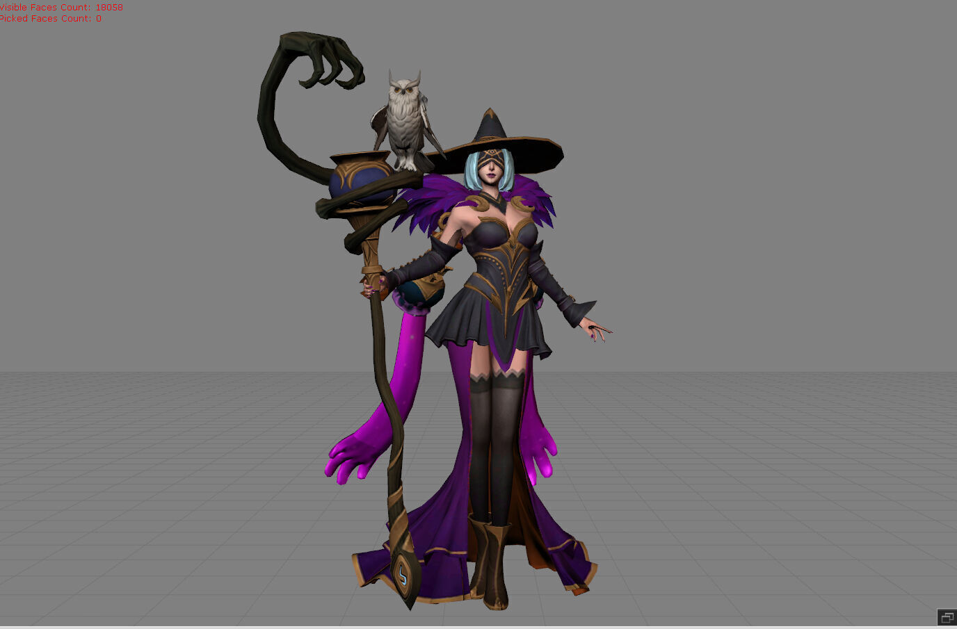 Pharsa Enchanting Witch Low-poly 3D model_2