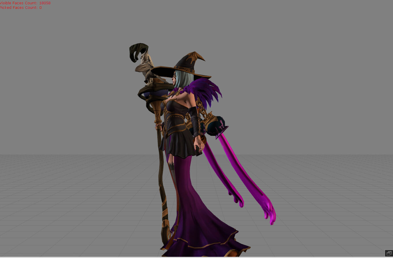 Pharsa Enchanting Witch Low-poly 3D model_4