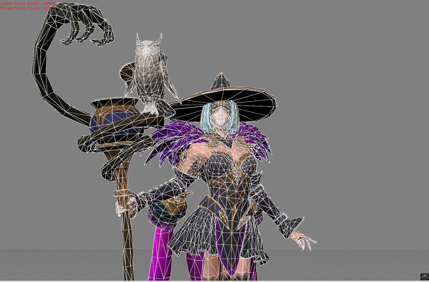 Pharsa Enchanting Witch Low-poly 3D model_12
