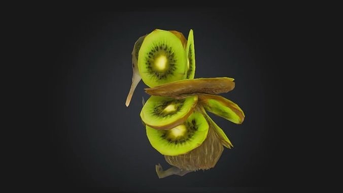 Kiwi Fusion AI Cursed Animal STL OBJ 3D model