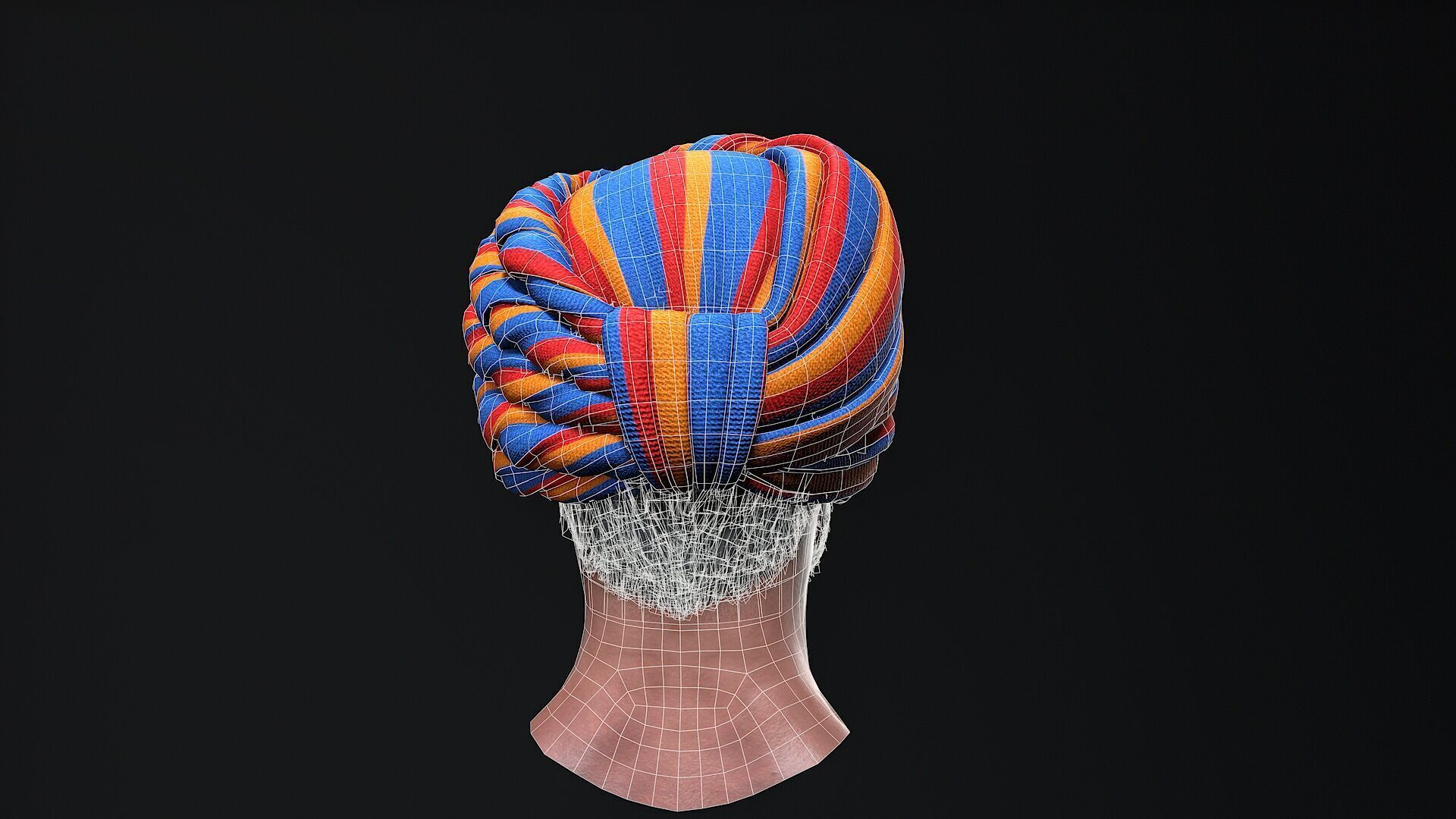 indian character Low-poly 3D model_10