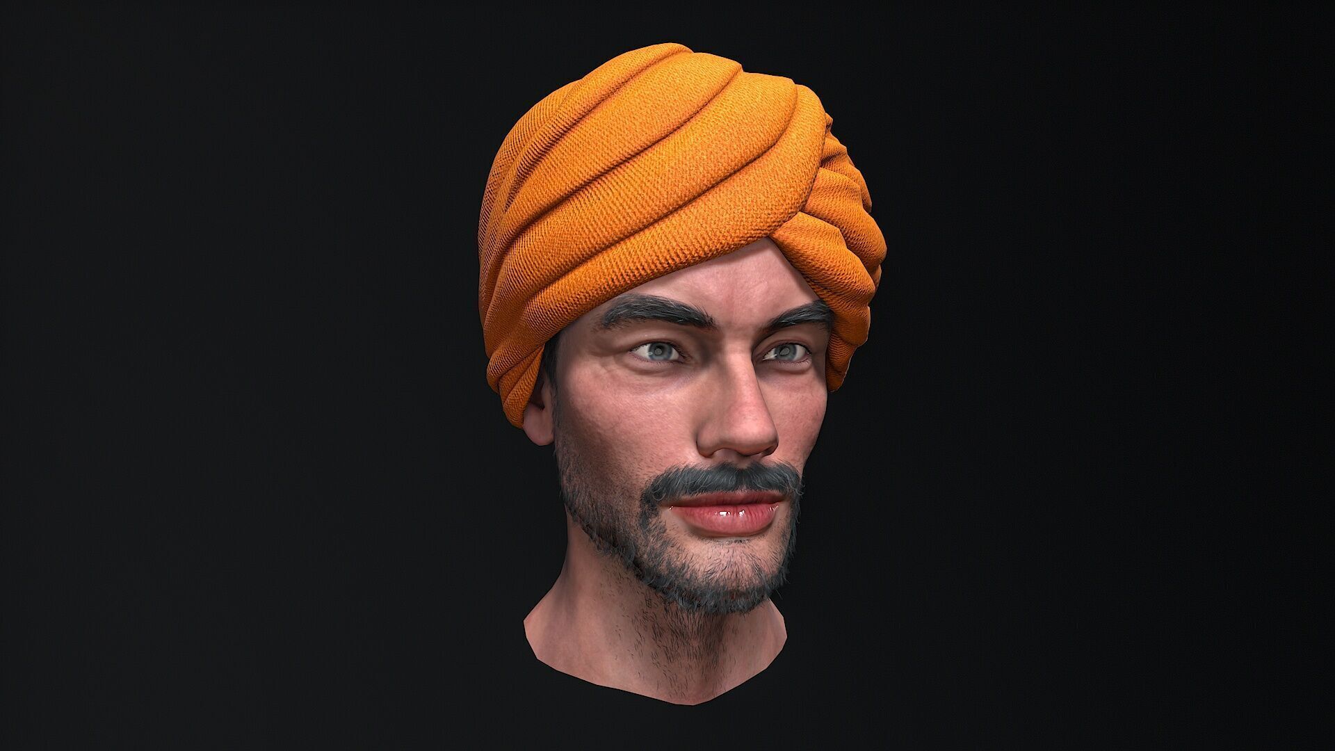 indian character Low-poly 3D model_7
