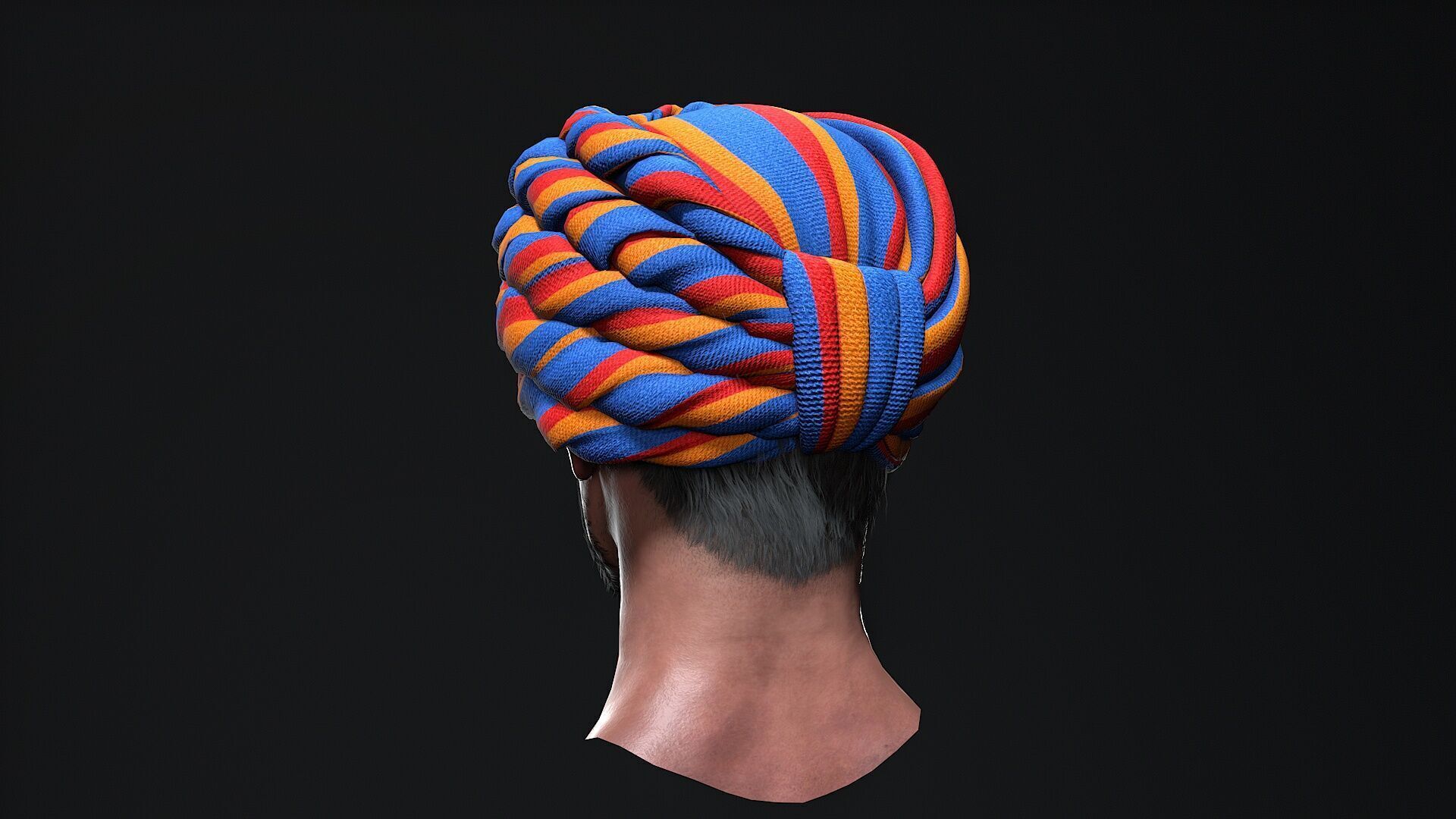 indian character Low-poly 3D model_3