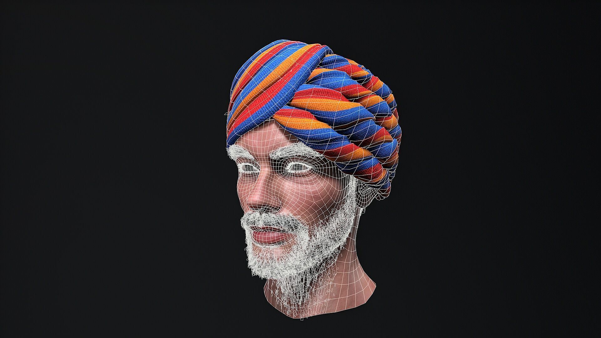 indian character Low-poly 3D model_9