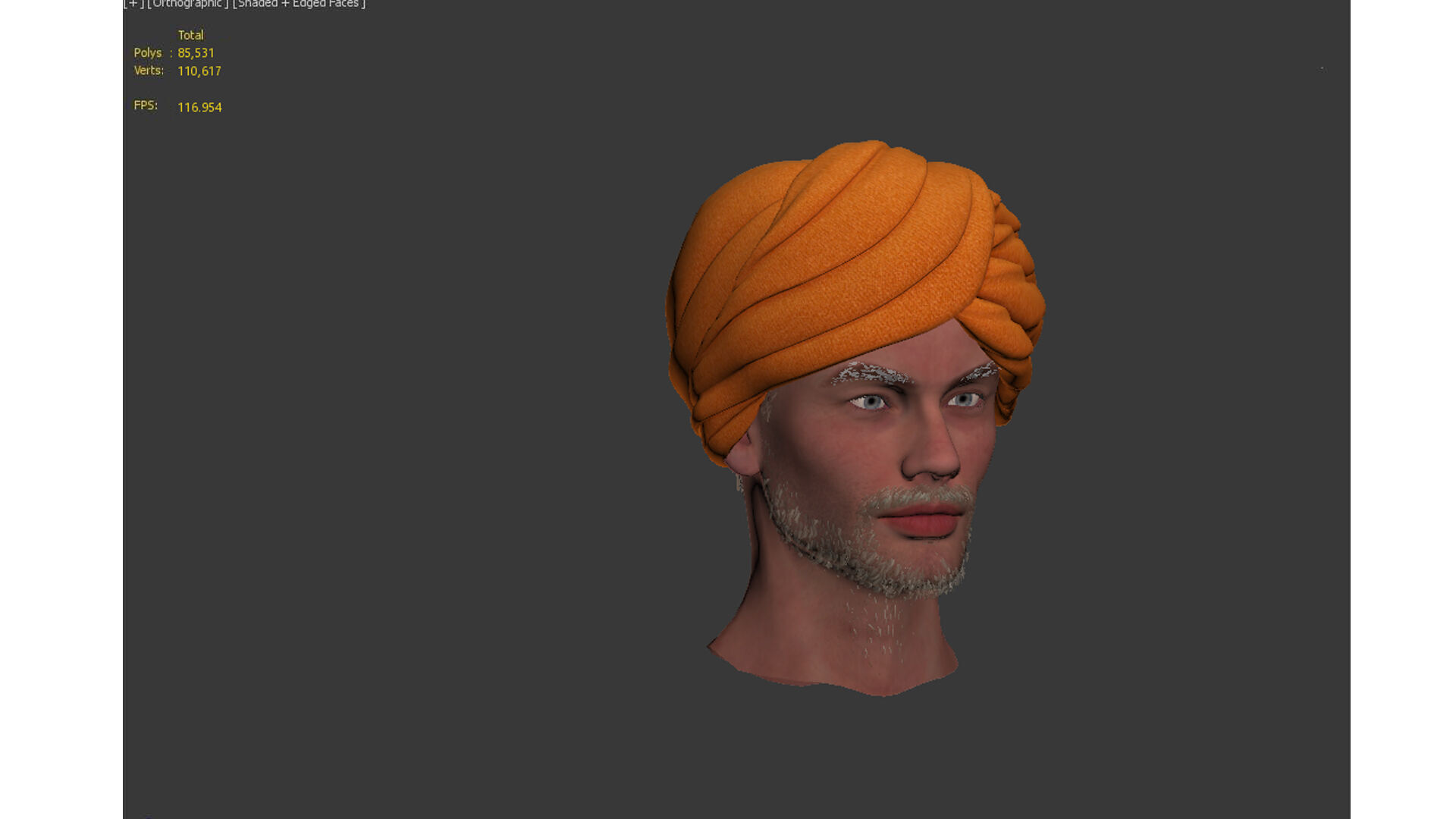 indian character Low-poly 3D model_11